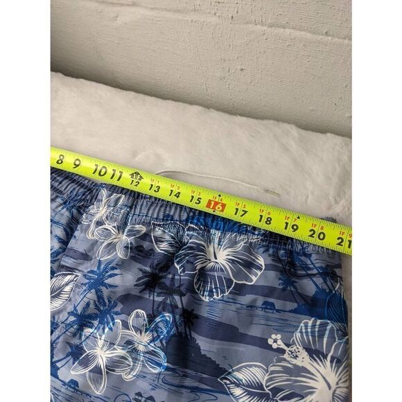 Maui & Sons Men's board shorts trunks Surf Floral Hawaiian Blue Sz XL NWT - Picture 6 of 9